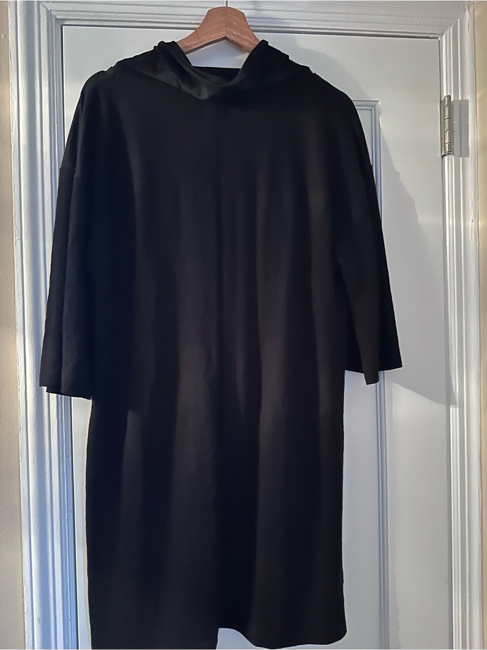 Zara Black Hooded Shift Dress